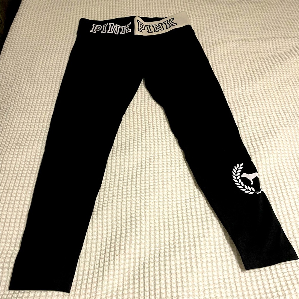 NWT PINK - Full Length Black Legging - L